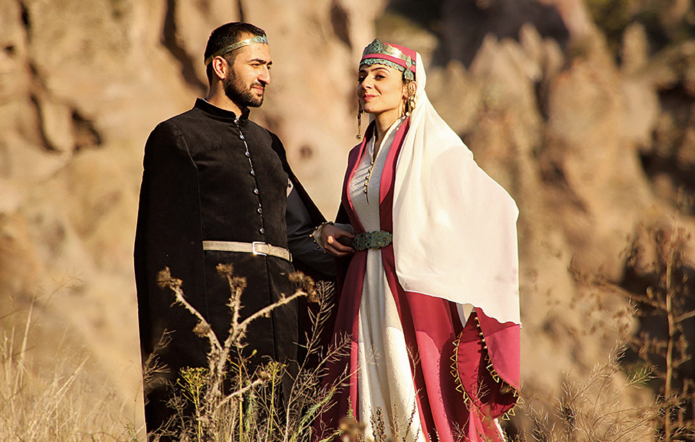 A ceremony at “Tonir Wedding Village”