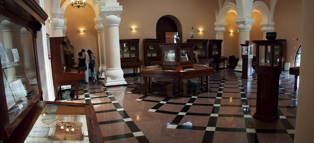 One of the main exhibition halls of Matenadaran