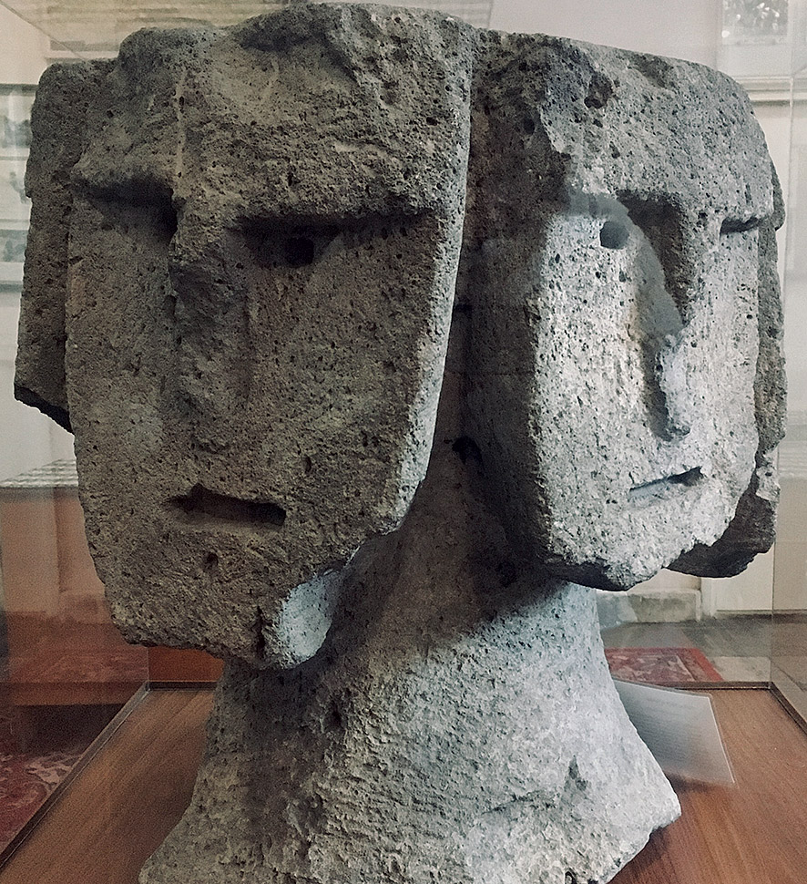 Five-faced basalt stela, 2nd millennium BCE, Goris Local Lore Museum
