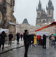 20 секунд «блокады» на Староместской площади